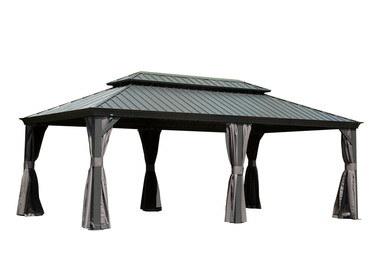 14' x 20' Hardtop Gazebo Outdoor Metal Gazebo Canopy - The Vitality Estate