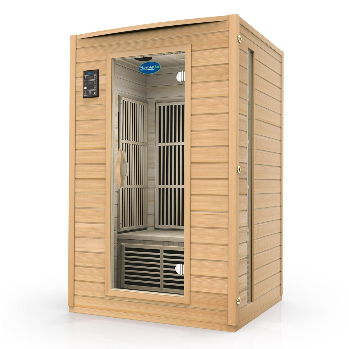 2-Person Carbon Infrared Sauna - Canadian Hemlock Wooden Sauna - 1700 Watts - Premium Audio - The Vitality Estate