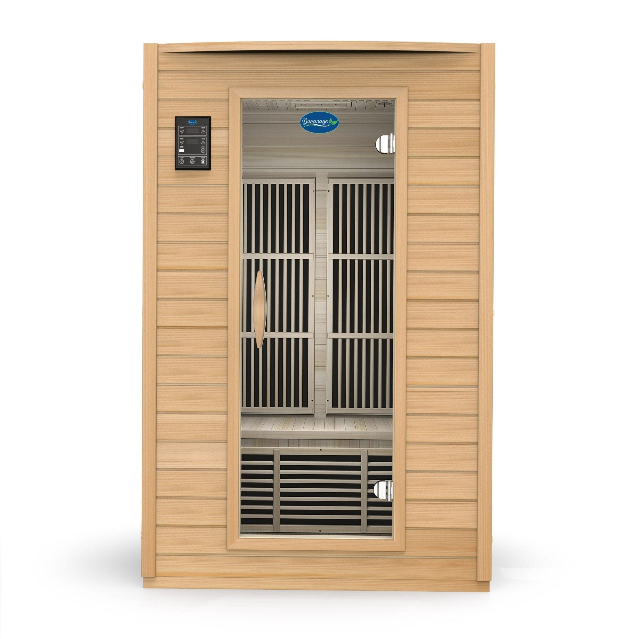 2-Person Carbon Infrared Sauna - Canadian Hemlock Wooden Sauna - 1700 Watts - Premium Audio - The Vitality Estate