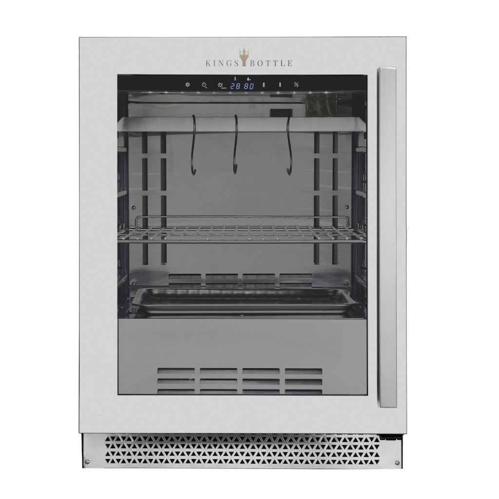 24″ Glass‑Door Meat Aging Fridge (Compact) - The Vitality Estate