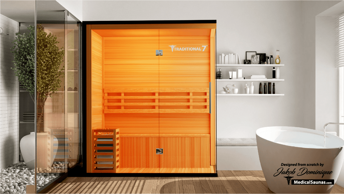 3 Person Home Steam Sauna | Traditional 7™ - The Vitality Estate