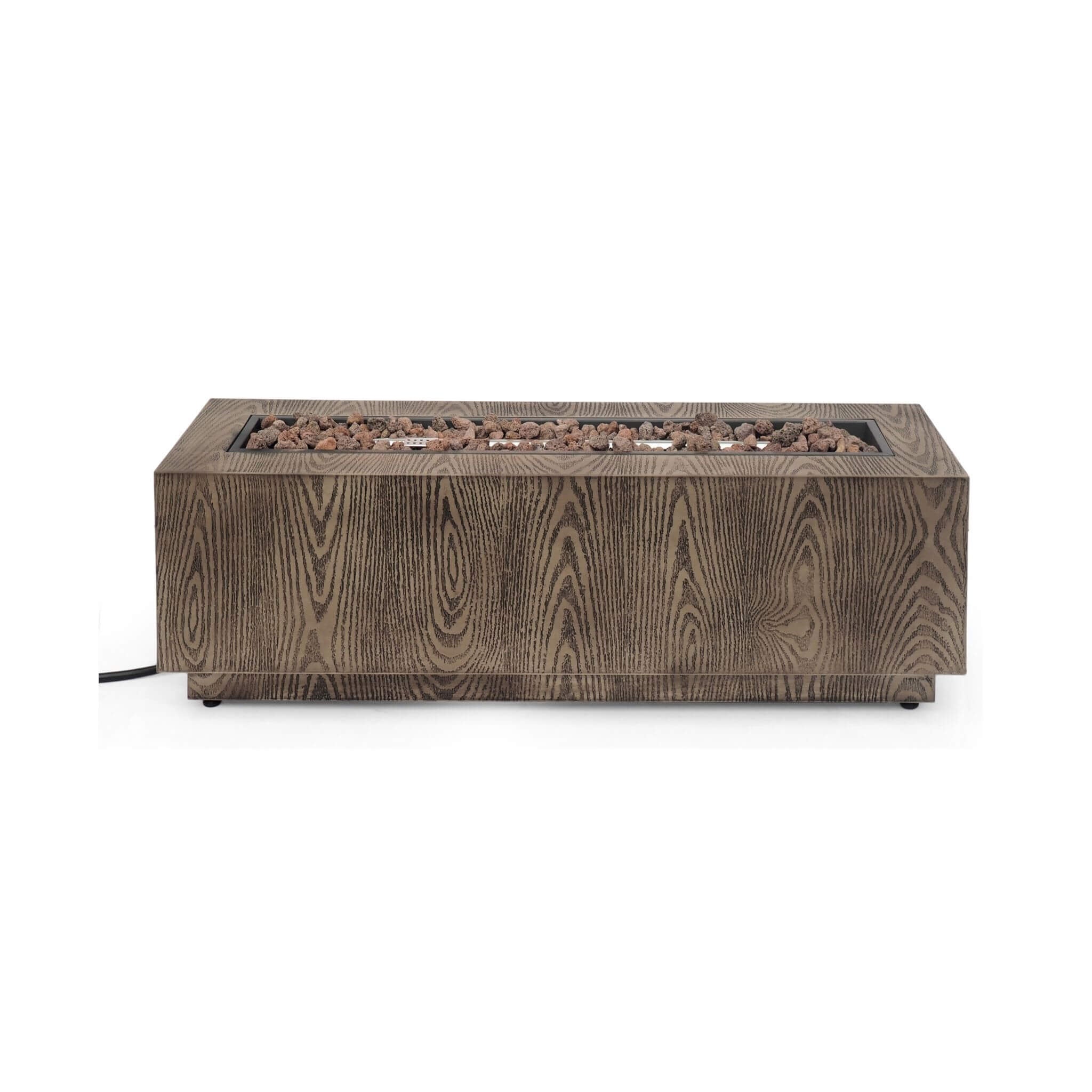 Alora 48-Inch Modern 50K BTU Outdoor Rectangular Propane Gas Fire Pit With Lava Rocks (SAK82521) - The Vitality Estate
