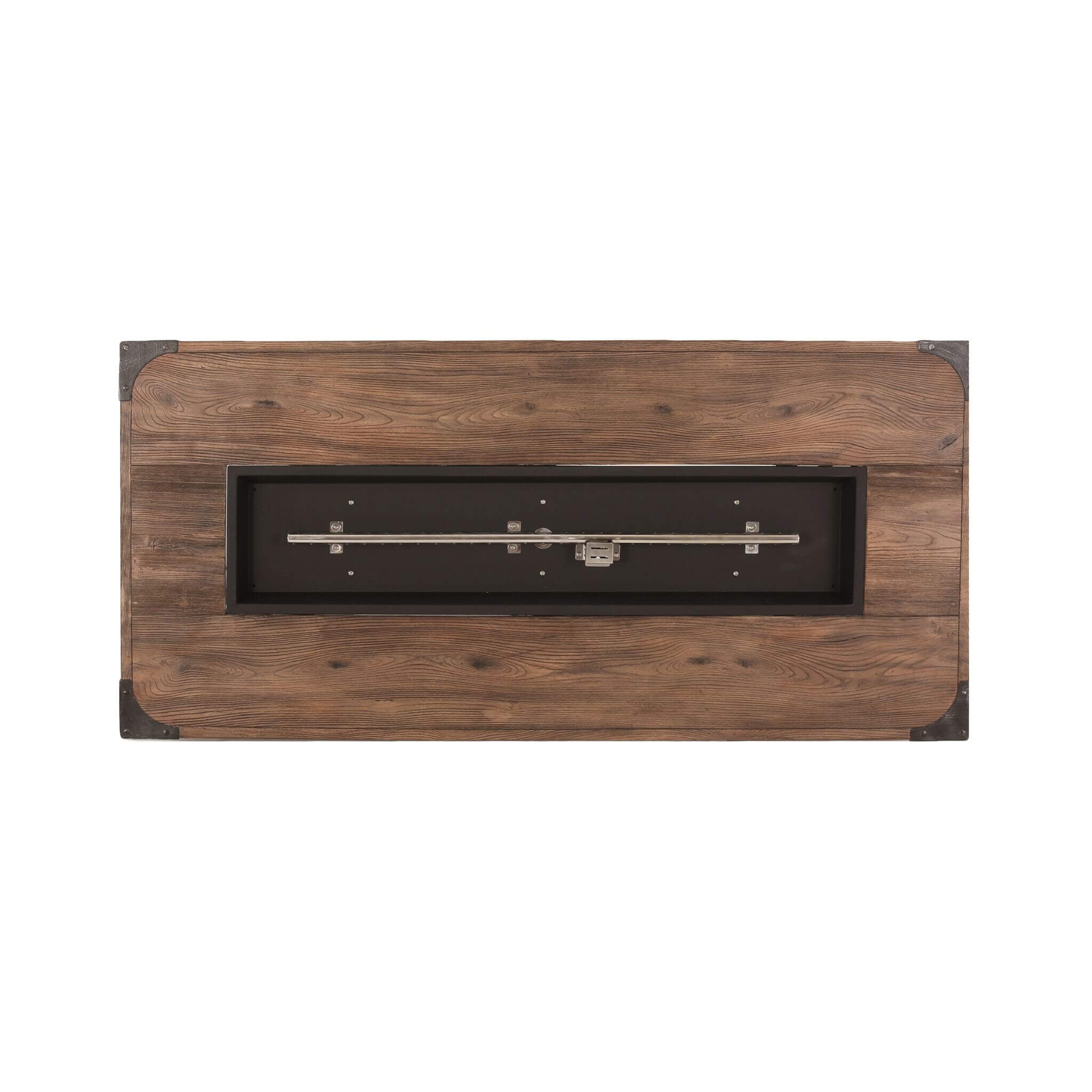 Alora 56-Inch Outdoor 50K BTU Wood Pattern Rectangle Gas Burning Fire Pit (SAK43681) - The Vitality Estate