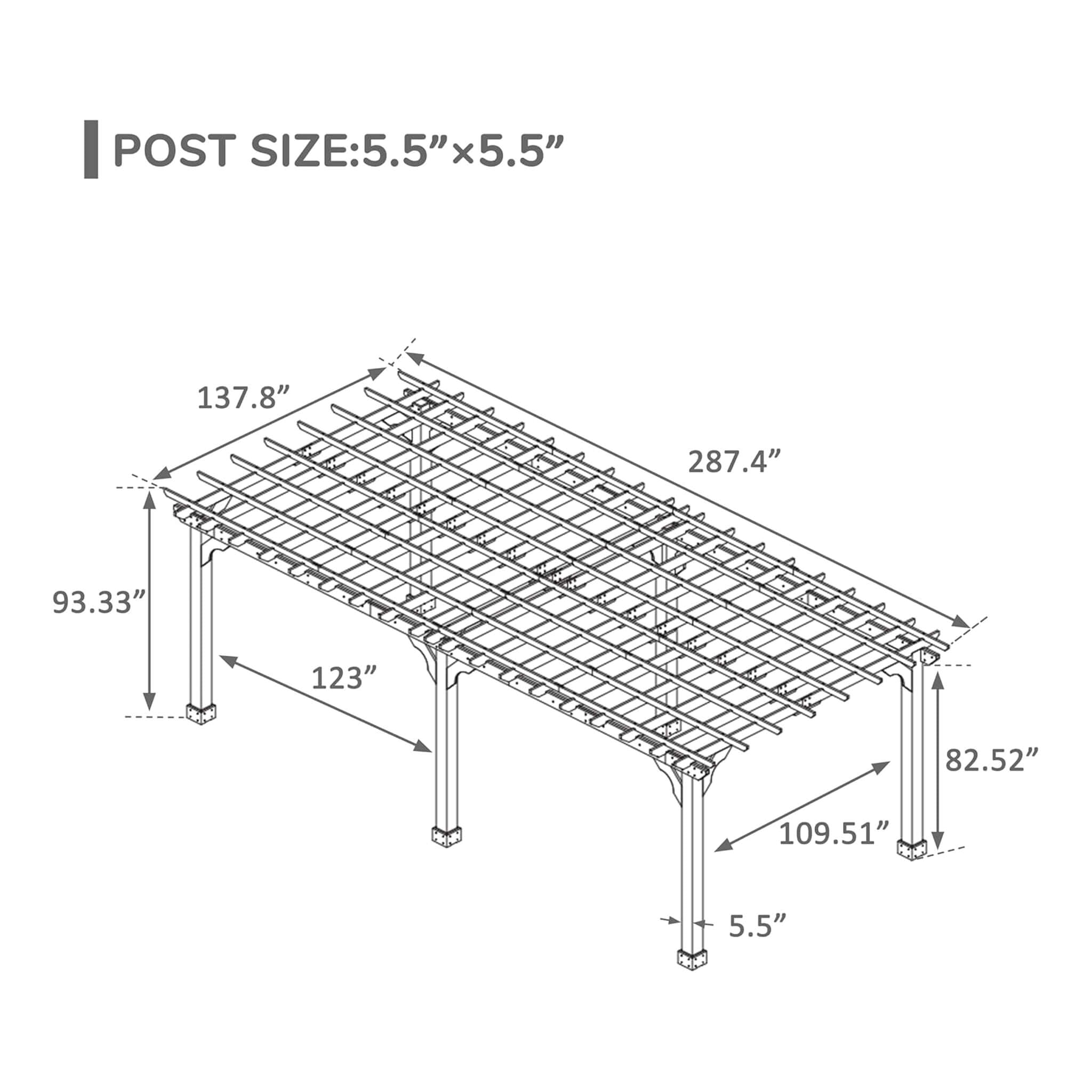 Alora Premium Outdoor Cedar Wood Pergola With Slatted Roof (SAK87024) - The Vitality Estate