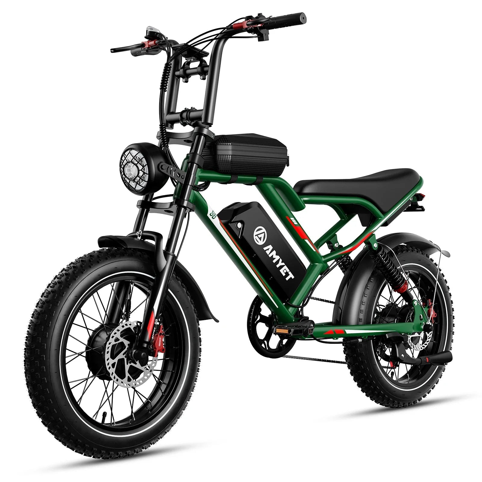 AMYET S8 Adults Electric Bike 2000W Dual Motor Bicycle 48V 25AH Battery 20" Ebike Electric E Bikes Mountain Moped Ebikes - The Vitality Estate
