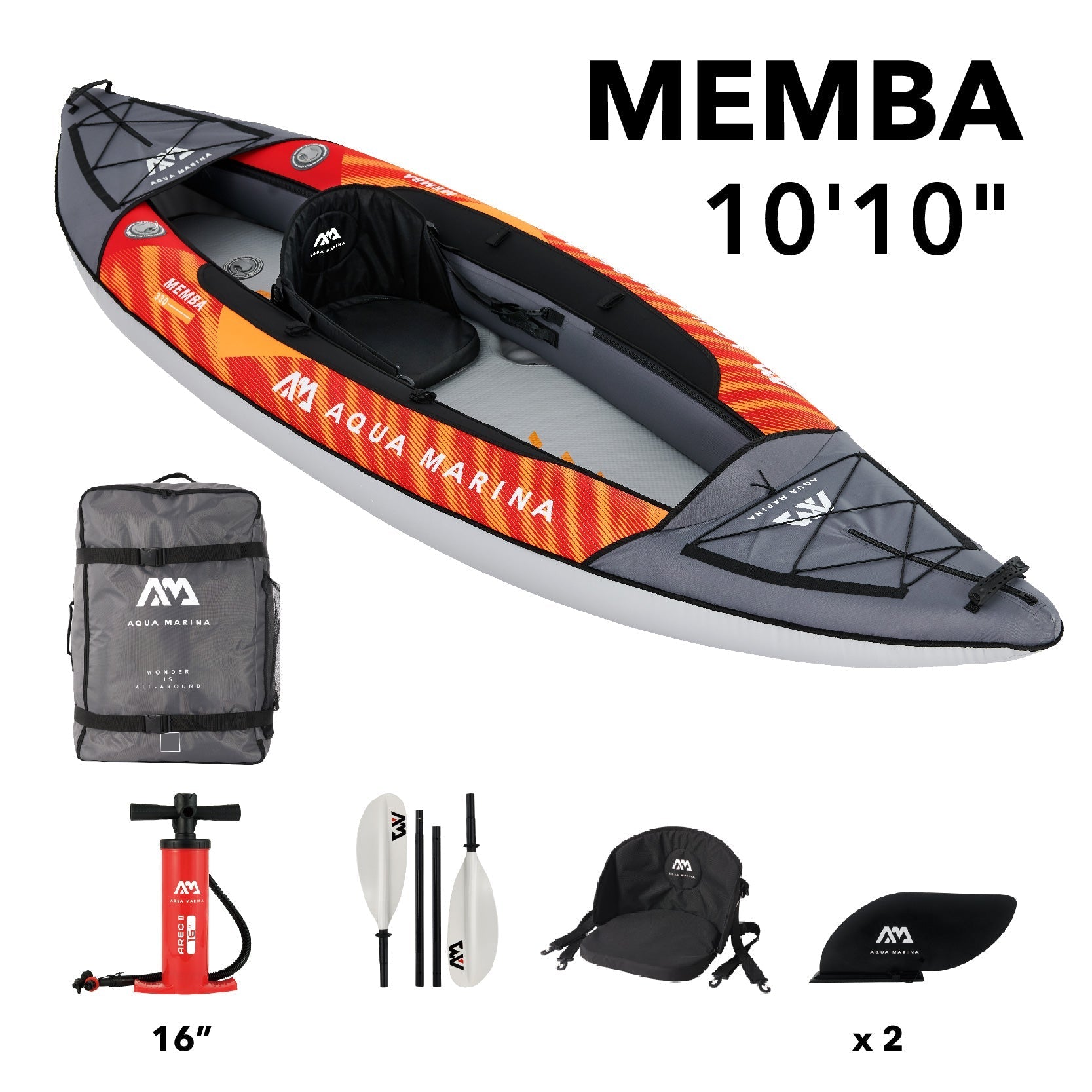 Aqua Marina MEMBA 10'10" Inflatable Touring Kayak - The Vitality Estate