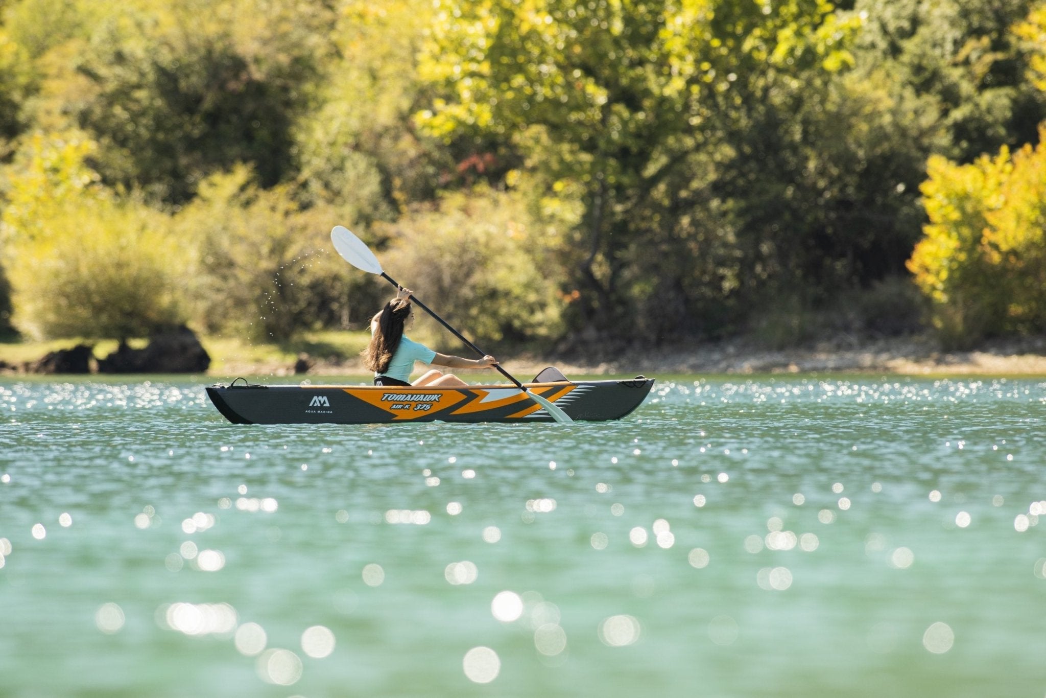 Aqua Marina TOMAHAWK AIR-K 12'4" Inflatable High Pressure Speed Kayak / Canoe - The Vitality Estate