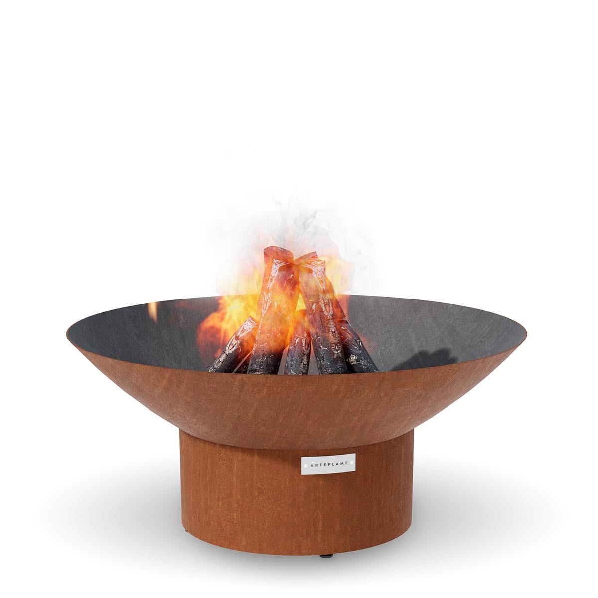 Arteflame Classic 40″ — Fire Pit (CORTEN Bowl; Short Round / Short Euro / Built-In No Base) - The Vitality Estate