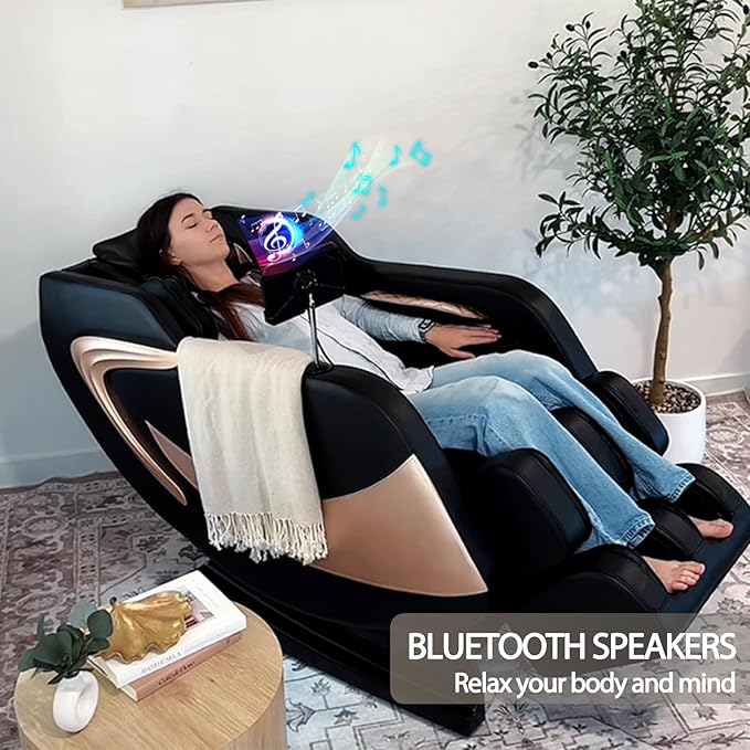 Artist hand Massage Chair Full Body, Zero Gravity Massage Chair Shiatsu Massage Recliner with 5 Auto Modes, Back & Upper Legs Heating, Bluetooth Speakers, Calfrest Extension, Airbags, Foot Rollers - The Vitality Estate