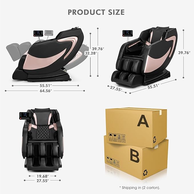Artist hand Massage Chair Full Body, Zero Gravity Massage Chair Shiatsu Massage Recliner with 5 Auto Modes, Back & Upper Legs Heating, Bluetooth Speakers, Calfrest Extension, Airbags, Foot Rollers - The Vitality Estate
