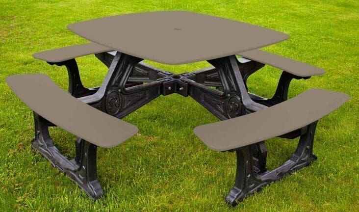 Bistro Outdoor Dining Table – 8 Seat Made from Recycled Plastic - The Vitality Estate