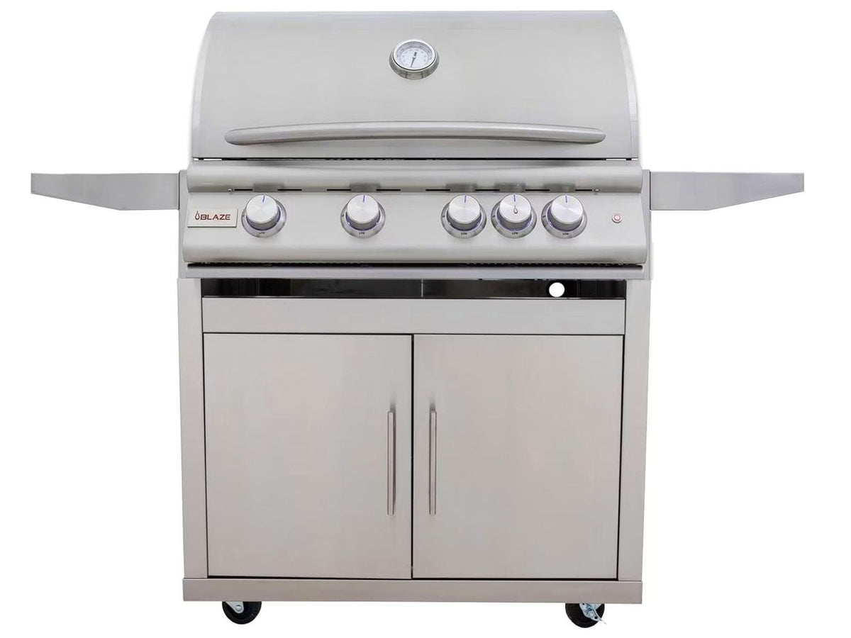 Blaze LTE+ 32-Inch 4-Burner Freestanding Gas Grill with Lift-Assist Hood and Rear Infrared Burner - The Vitality Estate