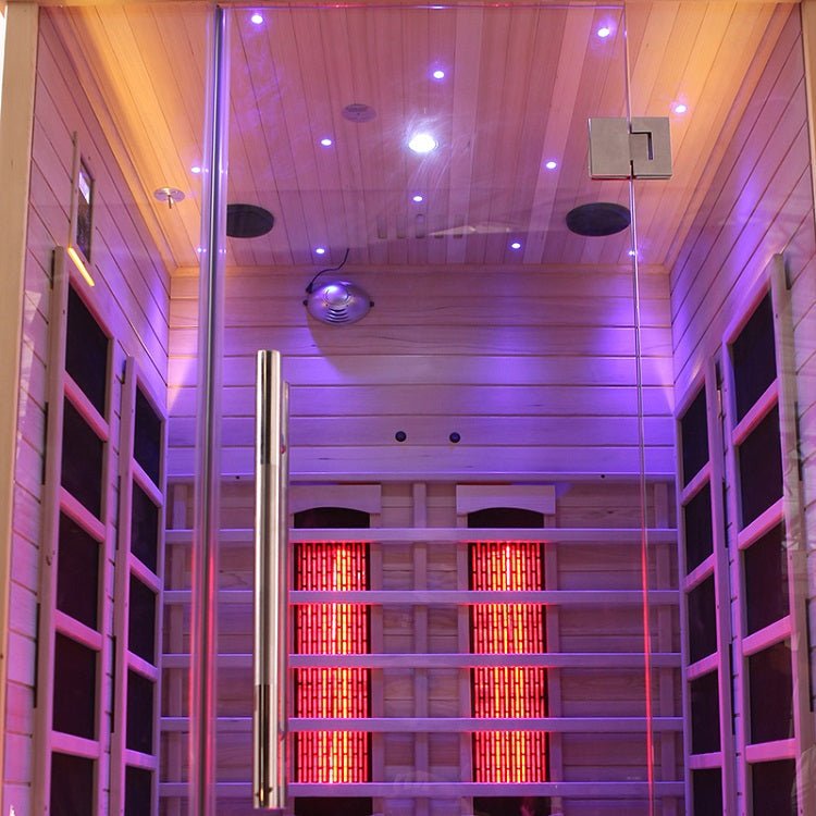 Blisspod | Venetian | Full Spectrum Indoor Premium Canadian Hemlock Low EMF Sauna | 10 Heaters | Chromotherapy & Reflexology | 2 Person - The Vitality Estate