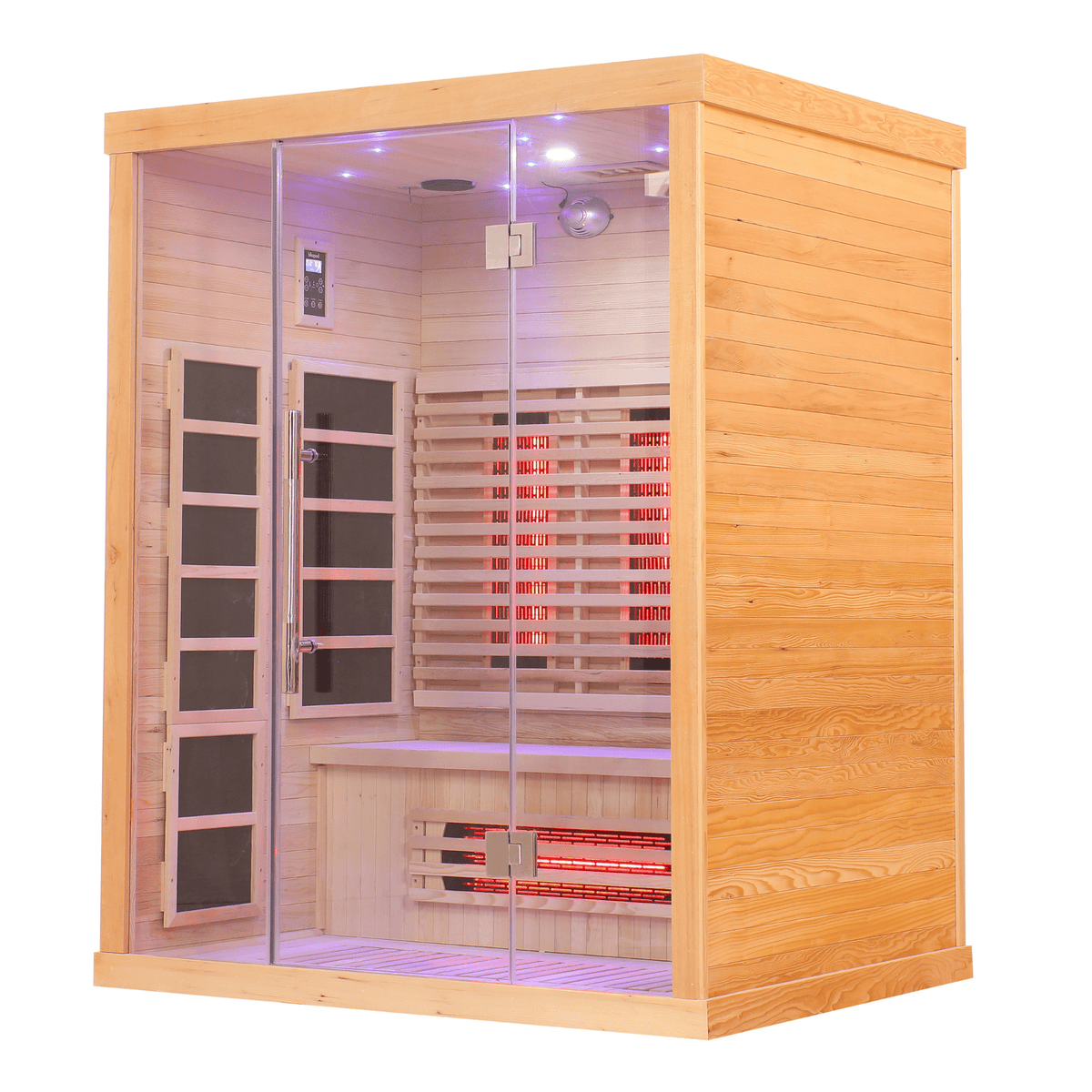 Blisspod | Venetian | Full Spectrum Indoor Premium Canadian Hemlock Ultra Low EMF Sauna | 11 Heaters | Chromotherapy & Reflexology | 3 Person - The Vitality Estate