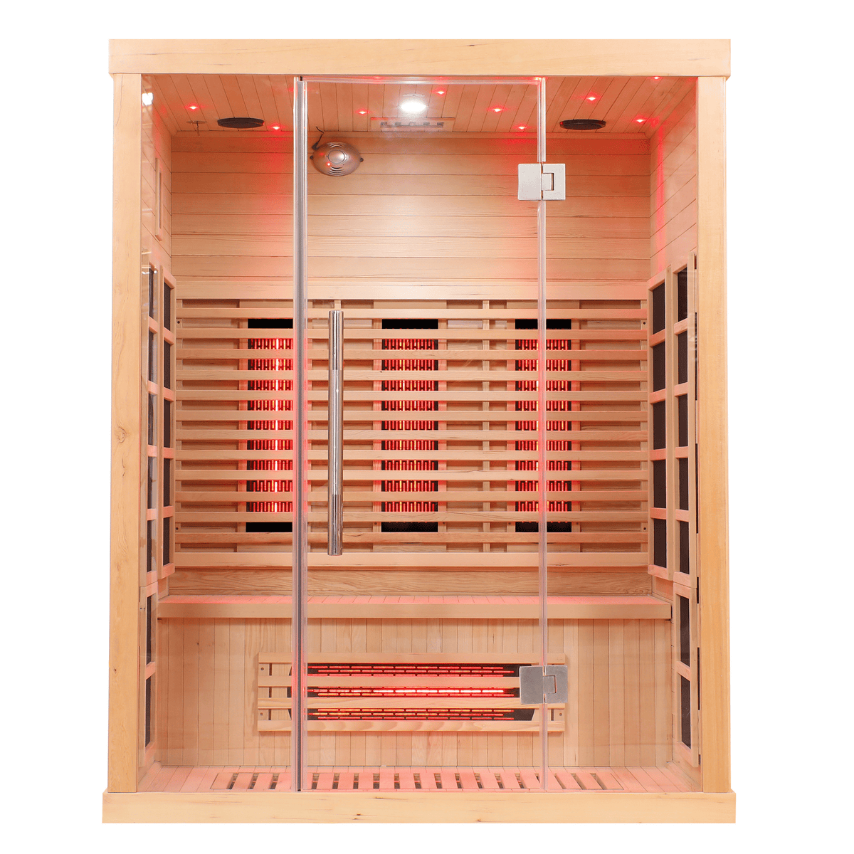 Blisspod | Venetian | Full Spectrum Indoor Premium Canadian Hemlock Ultra Low EMF Sauna | 11 Heaters | Chromotherapy & Reflexology | 3 Person - The Vitality Estate