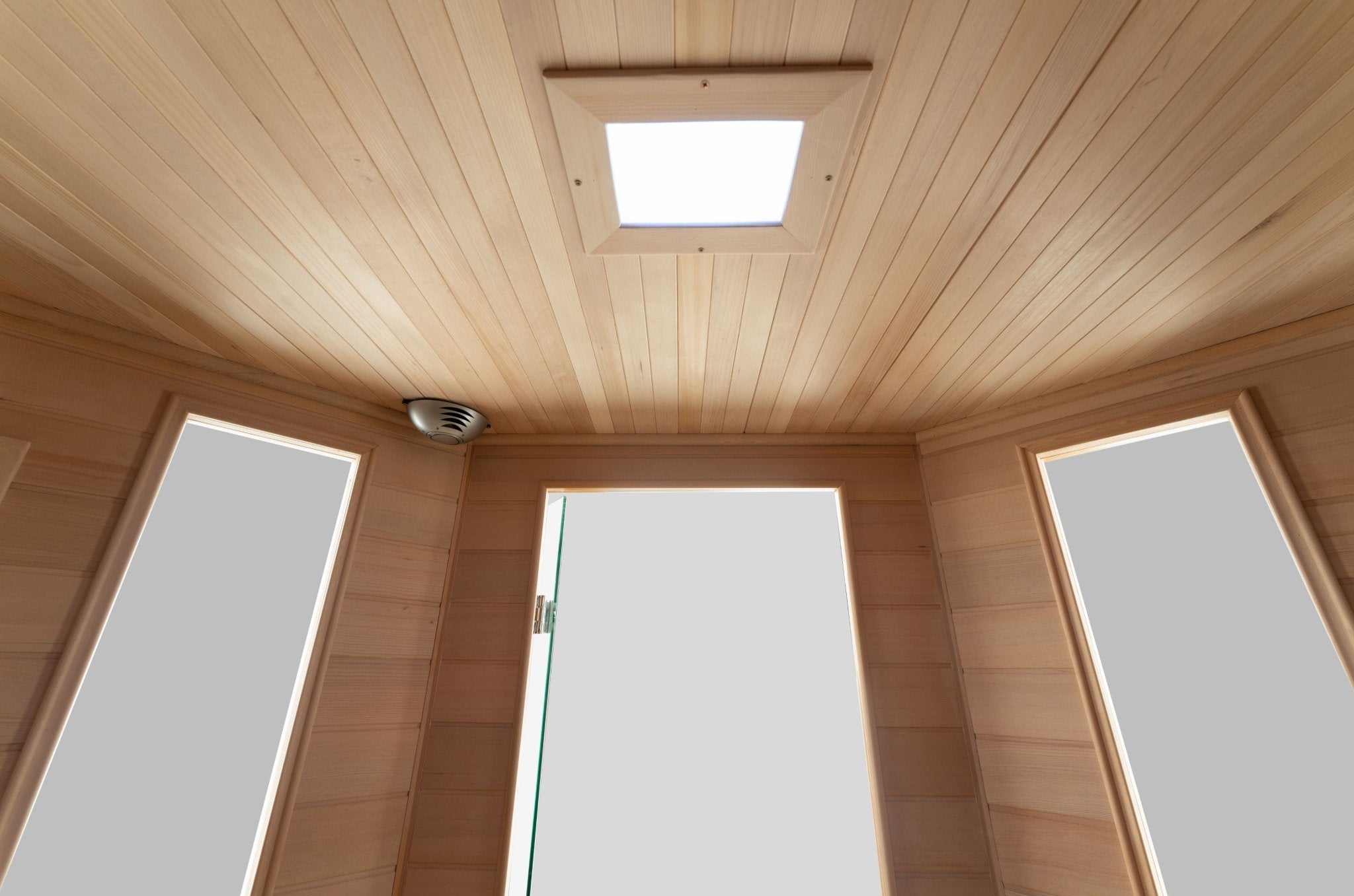 Blisspod, Vienna, Corner Spacious Far Infrared Sauna Canadian Hemlock Ultra Low EMF, 12 Heaters, 4-5 Persons - The Vitality Estate