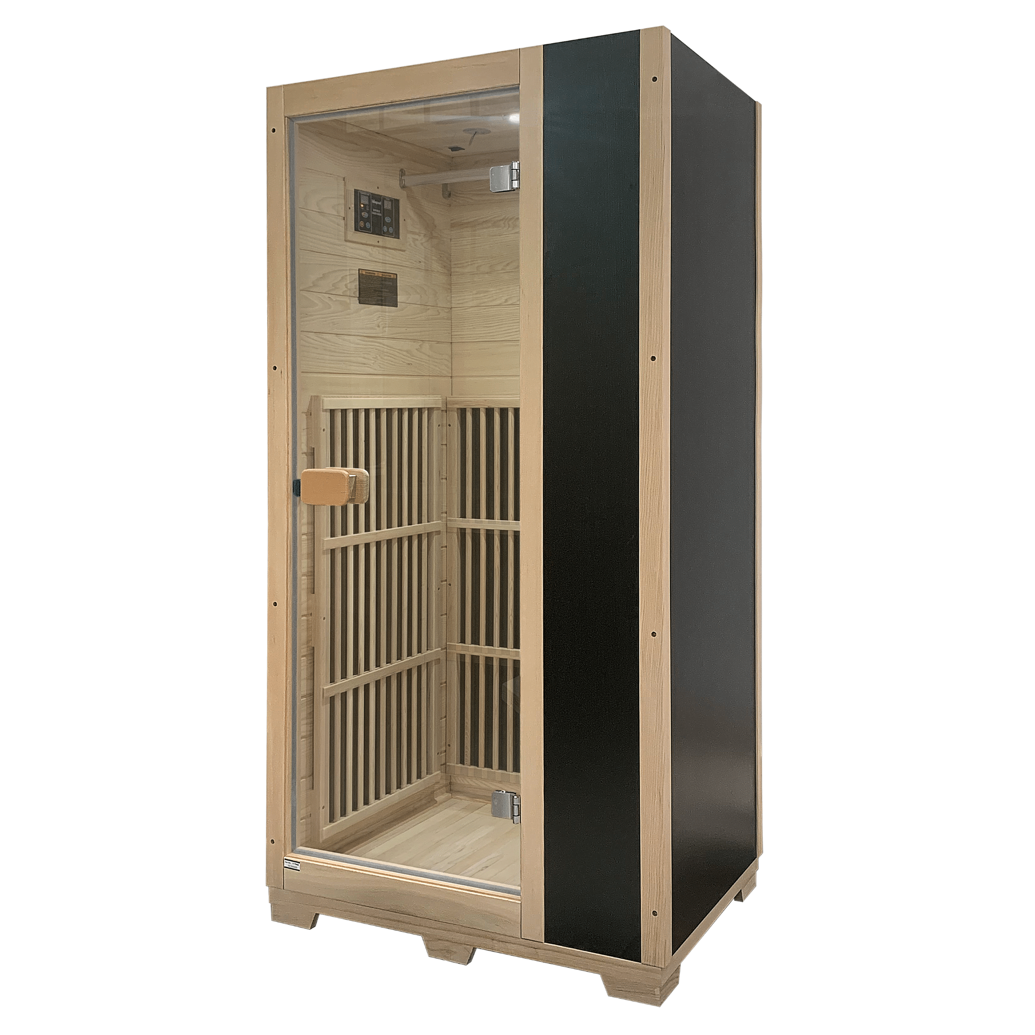 Blisspod | Vienna | Far Infrared Sauna | Canadian Hemlock Very Low EMF | 72.8"H x 35.4"W x 25.6"D | 1 Person - The Vitality Estate