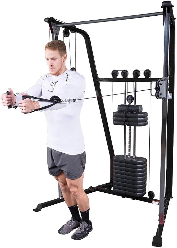Body-Solid Best Fitness Functional Trainer Cable Machine, Full Body Workout Weight Stacks, Chest and Shoulder Exercise Home Gym LAT Pulldown Machines with 190lb Weights Stack, Midnight Black - The Vitality Estate