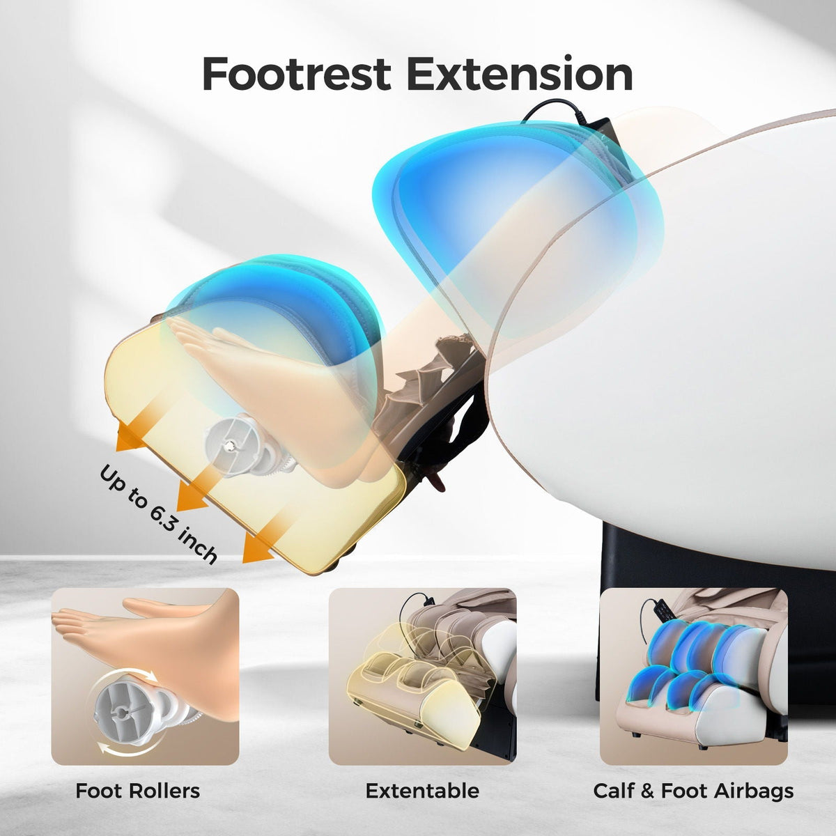 Bosscare - 3D Zero Gravity Massage Chair, Full Body Shiatsu Recliner With App - The Vitality Estate