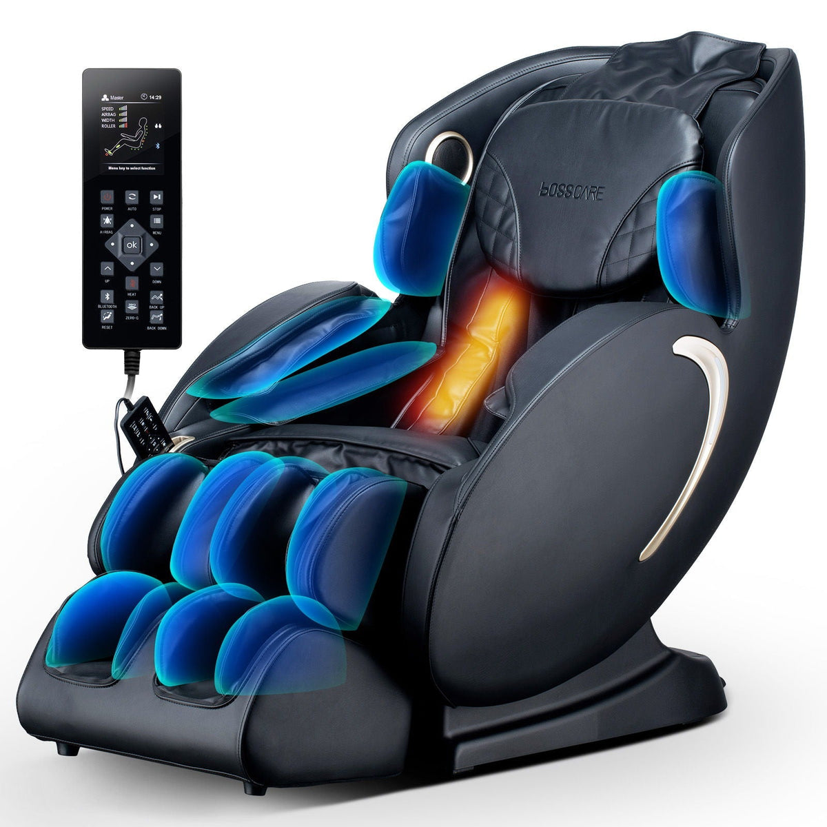 Bosscare - 3D Zero Gravity Massage Chair, Full Body Shiatsu Recliner With App - The Vitality Estate