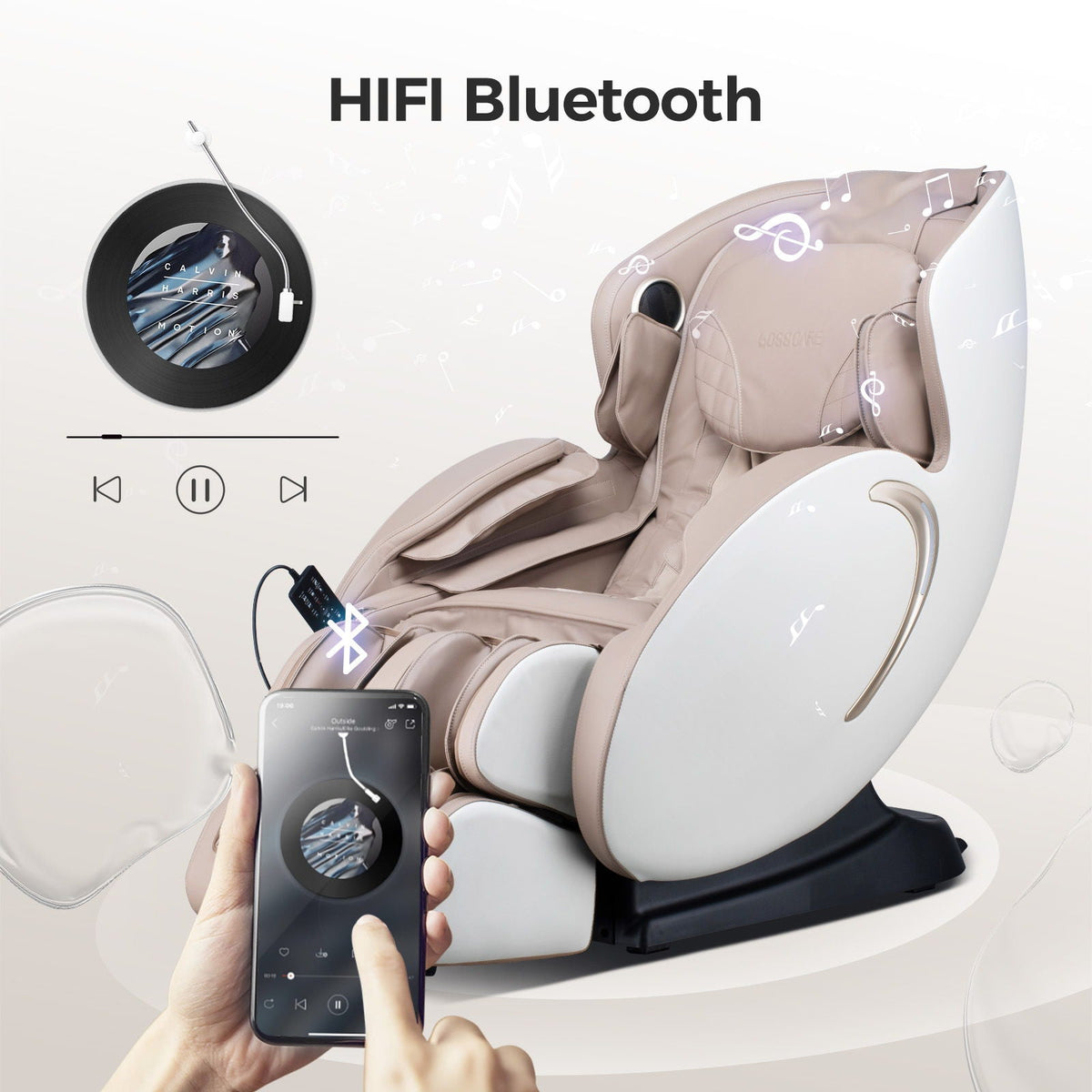 Bosscare - 3D Zero Gravity Massage Chair, Full Body Shiatsu Recliner With App - The Vitality Estate