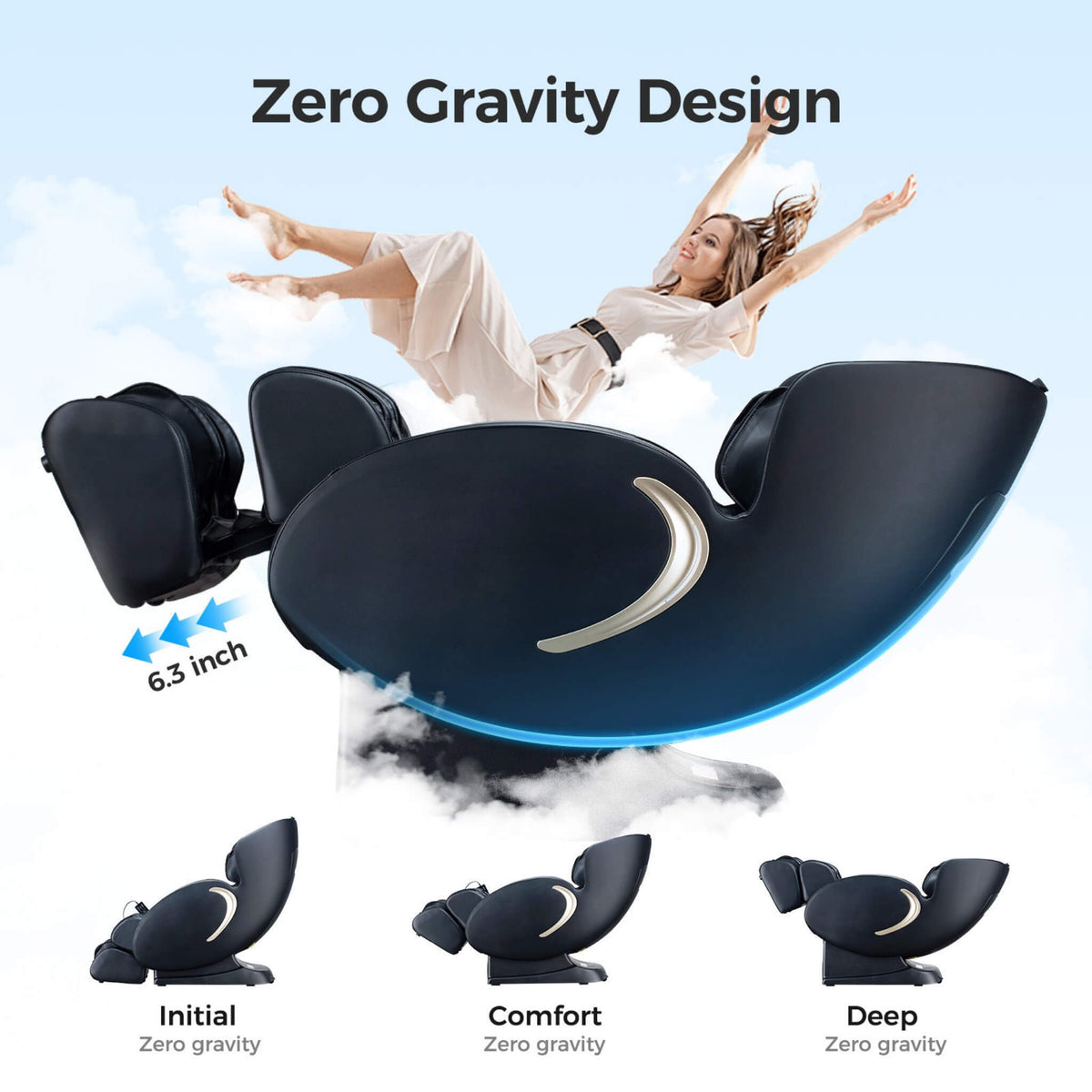 Bosscare Full Body 3D Zero Gravity Shiatsu Recliner Massage Chair With App (SAK32840) - The Vitality Estate