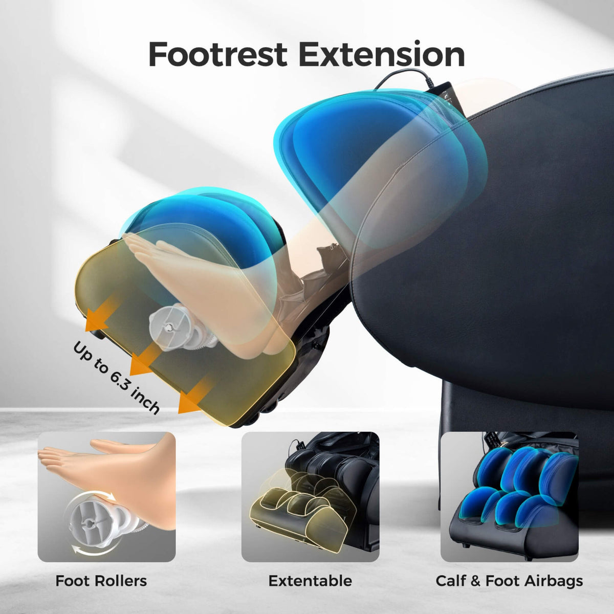 Bosscare Full Body 3D Zero Gravity Shiatsu Recliner Massage Chair With App (SAK32840) - The Vitality Estate