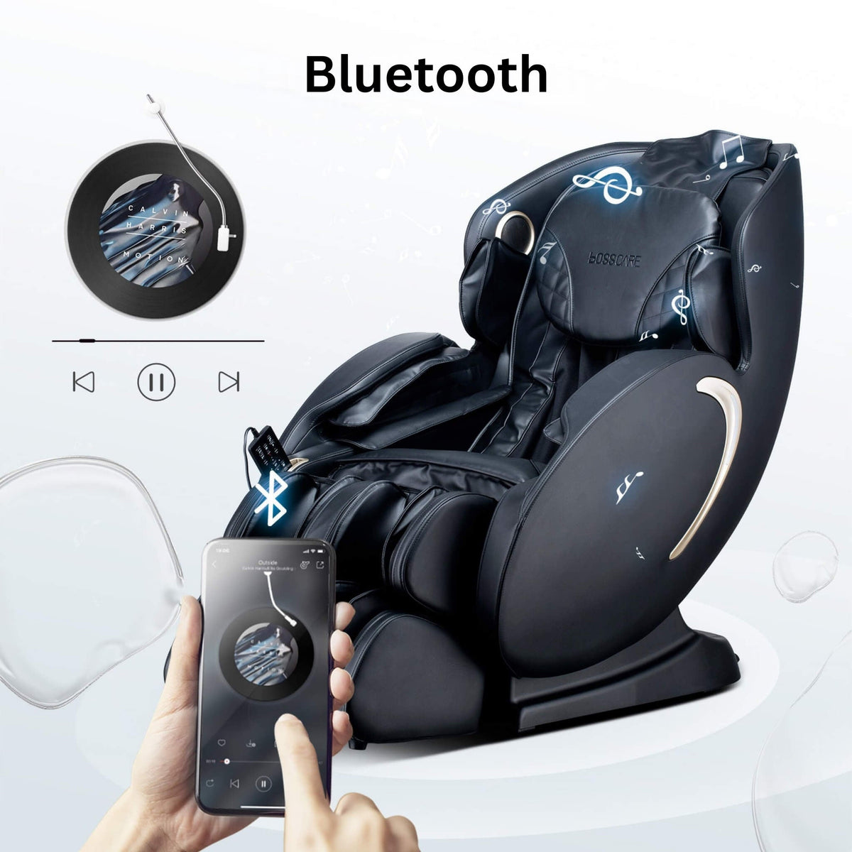 Bosscare Full Body 3D Zero Gravity Shiatsu Recliner Massage Chair With App (SAK32840) - The Vitality Estate