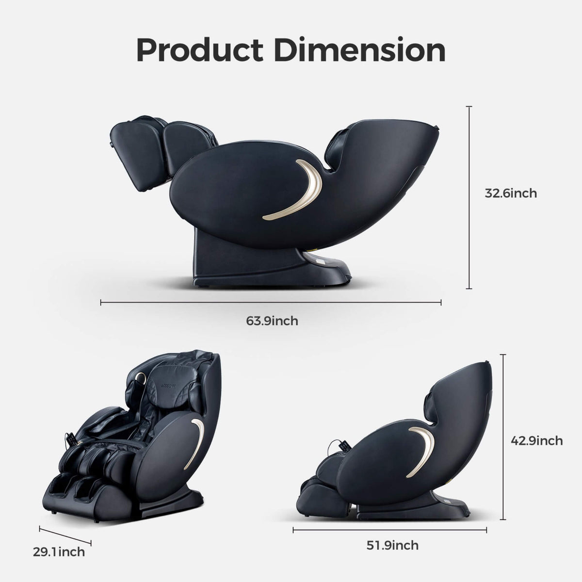Bosscare Full Body 3D Zero Gravity Shiatsu Recliner Massage Chair With App (SAK32840) - The Vitality Estate