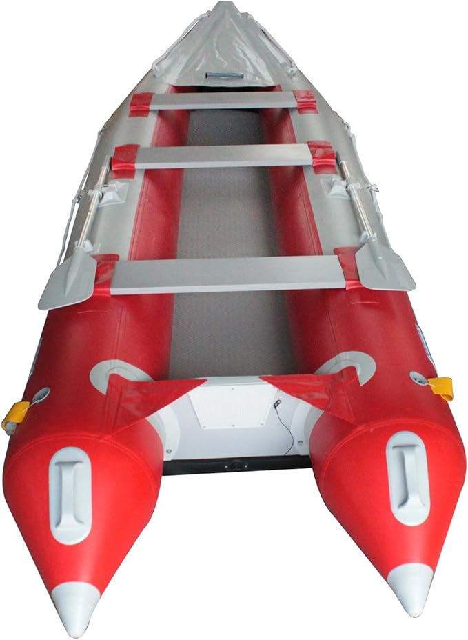 BRIS 14.1 FT Inflatable Kayak Fishing Tender Inflatable Poonton Boat with Air Floor - The Vitality Estate