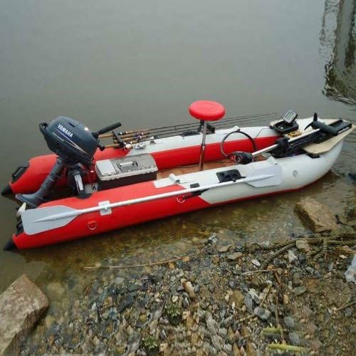 BRIS 14.1 FT Inflatable Kayak Fishing Tender Inflatable Poonton Boat with Air Floor - The Vitality Estate