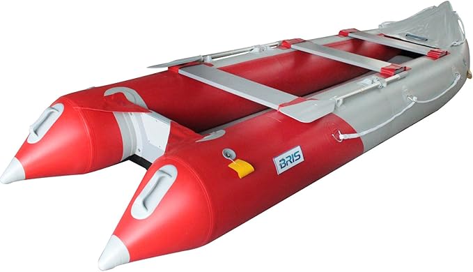BRIS 14.1 FT Inflatable Kayak Fishing Tender Inflatable Poonton Boat with Air Floor - The Vitality Estate
