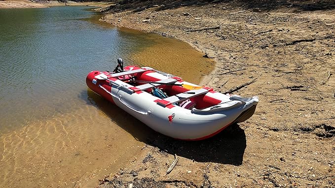 BRIS 14.1 FT Inflatable Kayak Fishing Tender Inflatable Poonton Boat with Air Floor - The Vitality Estate