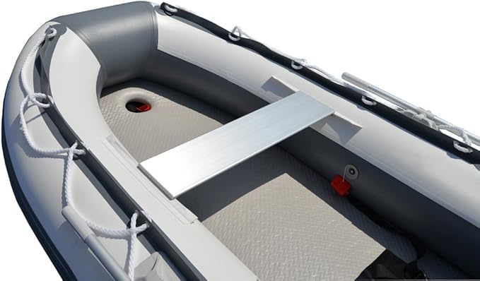 BRIS 8.2 Ft Inflatable Boat Inflatable Pontoon Dinghy Raft Tender Boat with Air-Deck Floor - The Vitality Estate