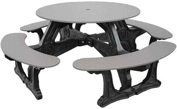 Cantina Round Table Outdoor Seating - Durable Outdoor Seating for 8 - The Vitality Estate