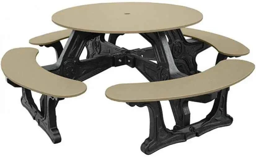 Cantina Round Table Outdoor Seating - Durable Outdoor Seating for 8 - The Vitality Estate