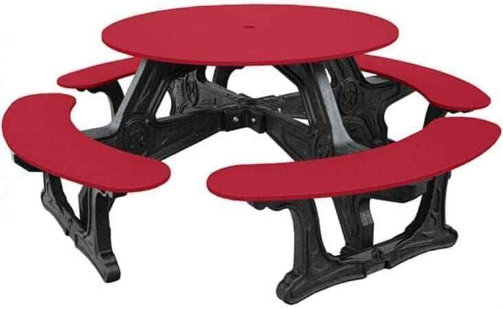 Cantina Round Table Outdoor Seating - Durable Outdoor Seating for 8 - The Vitality Estate