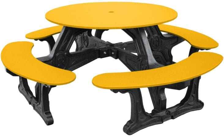 Cantina Round Table Outdoor Seating - Durable Outdoor Seating for 8 - The Vitality Estate