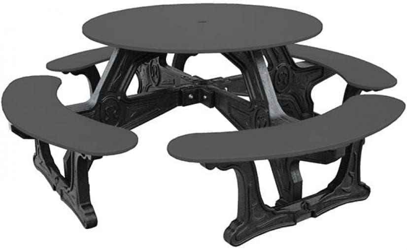 Cantina Round Table Outdoor Seating - Durable Outdoor Seating for 8 - The Vitality Estate