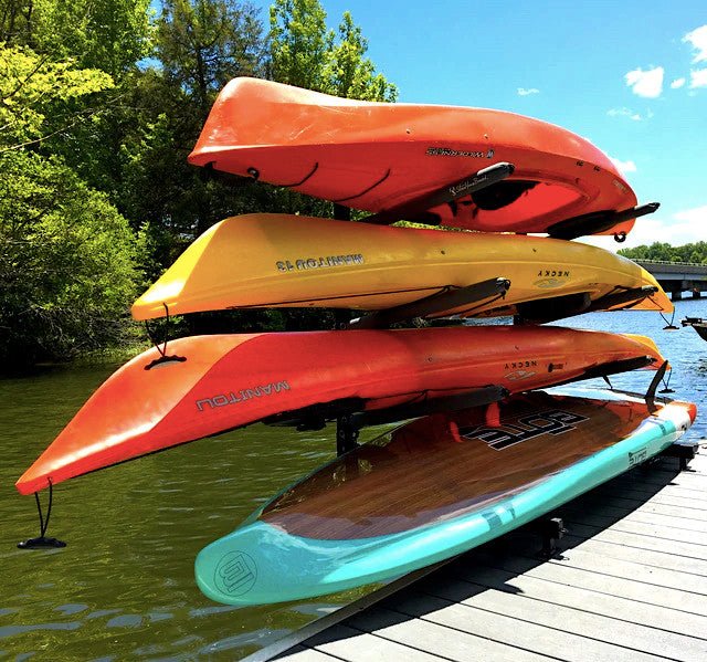 Chesapeake Kayak Storage | Adjustable Dock Rack | Over The Water | 4 Levels - The Vitality Estate