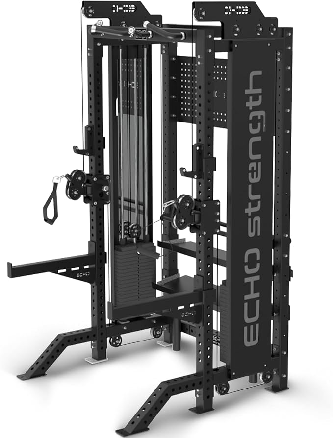 Commercial Cable Crossover Exercise Machine All in One Functional Trainer Cable Machine with 400LBS Weight Stacks Power Cage Squat Rack with Pulley System Compact Functional Trainer for Home Gyms - The Vitality Estate