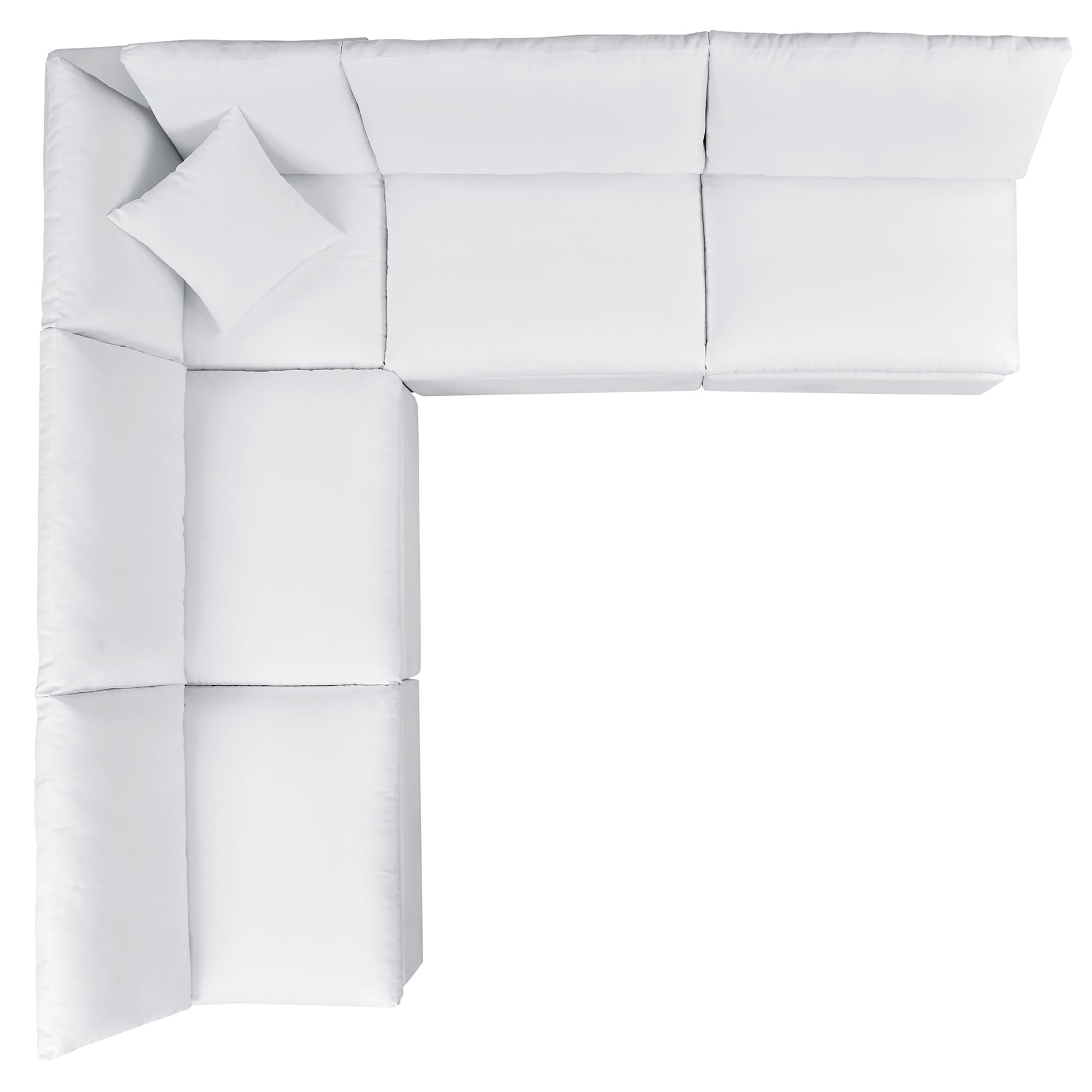 Commix Outdoor Sectional Sofa 5 Piece Sunbrella® White Collection at Patio Elegance - The Vitality Estate