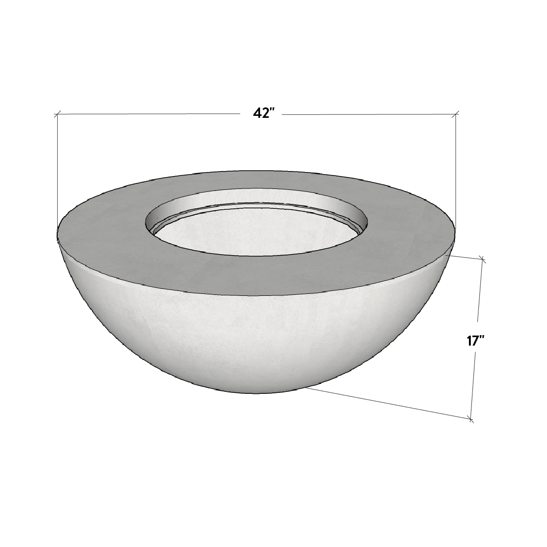 Conique | Concrete Fire Bowl - The Vitality Estate