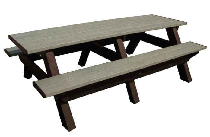 Deluxe 8′ Recycled Plastic Picnic Table for Eco-Friendly Outdoor Seating - The Vitality Estate
