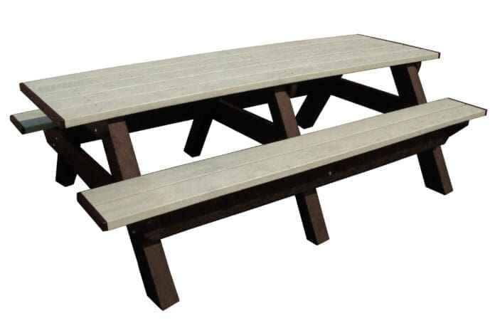 Deluxe 8′ Recycled Plastic Picnic Table for Eco-Friendly Outdoor Seating - The Vitality Estate