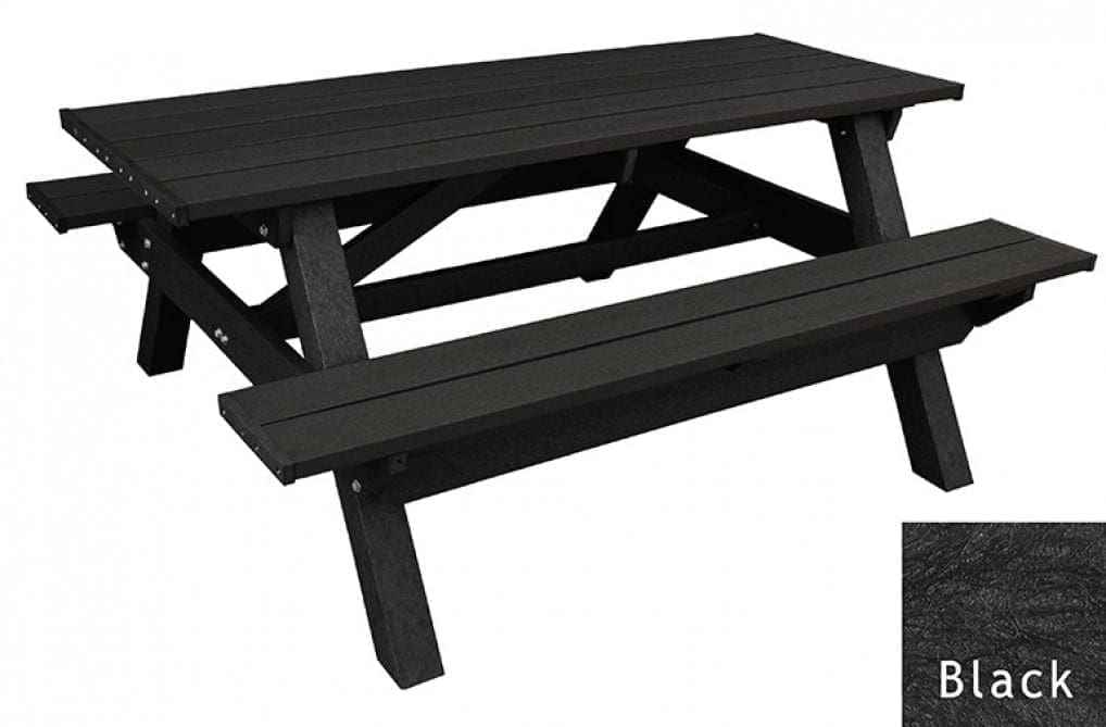 Deluxe Picnic Table – 6′ Durable Recycled Plastic Outdoor Seating - The Vitality Estate
