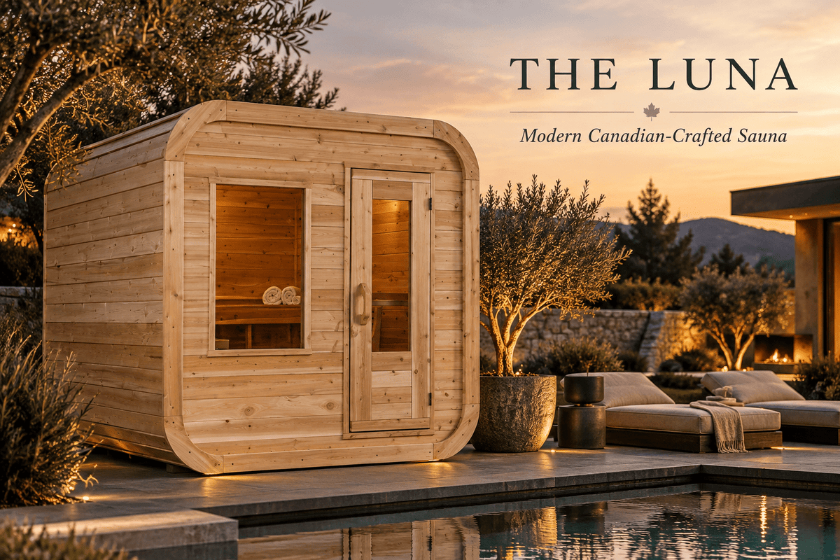 Dundalk LeisureCraft Luna 4-Person Outdoor Cedar Sauna - The Vitality Estate
