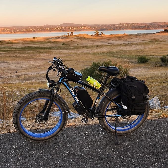 Ebike for Adults Electric, 52V 19.2Ah/32Ah, Peak 2000W/2500W E-Bike, 36/40MPH, 70 Miles/100Miles Long Range, Hydraulic Disc Brake, Off Road Snow Mountain E-Bike, 24"/26" Fat Tire Fast Electric Bicycle - The Vitality Estate