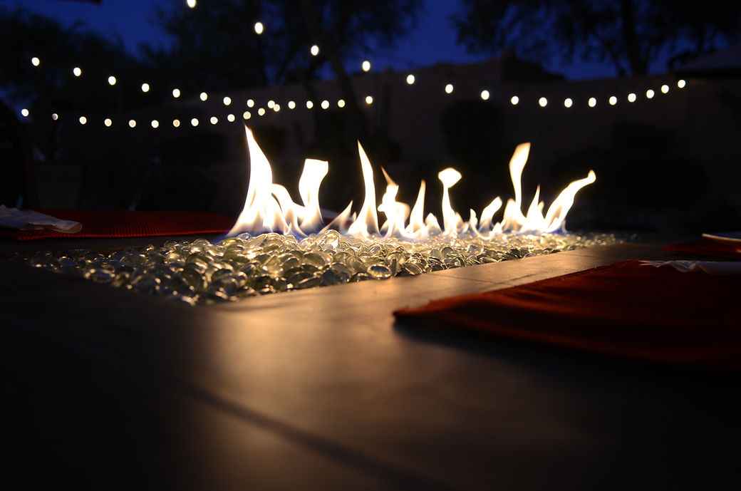 Entertainer Outdoor Fire Pit Table – 6 Ft with Fire Glass (LP/NG Compatible) - The Vitality Estate