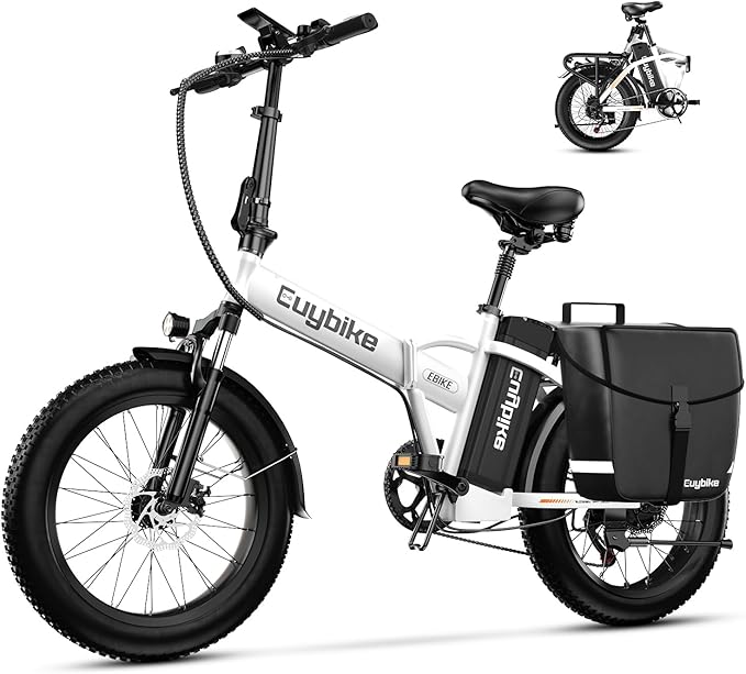Foldable Electric Bike for Adults, 30+MPH, 48V 20Ah Removable Lithium Battery up to 80Miles, 20" Fat Tire 1000W Peak Motor Dirt Ebike Adult Electric Bicycle for Commute Beach Mountain E Bike - The Vitality Estate
